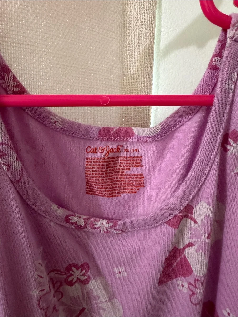Cat & Jack Lavender Floral Tank Dress